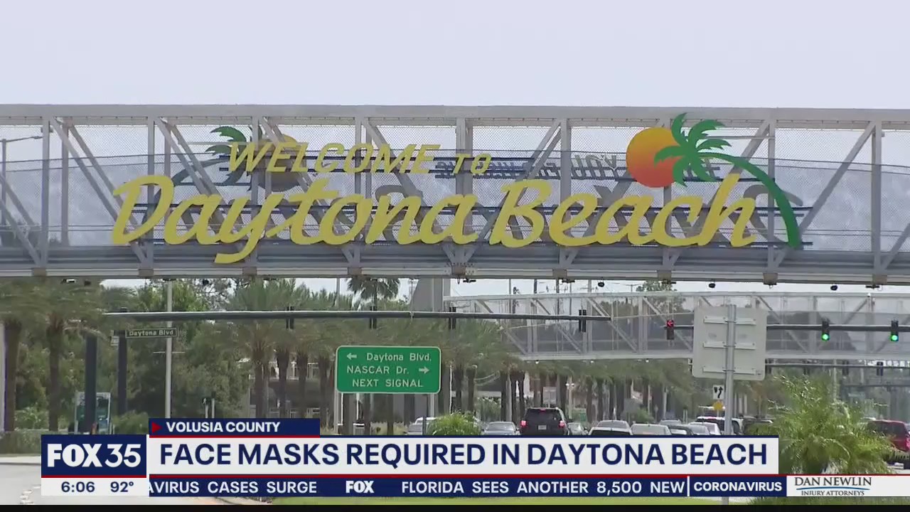 Face masks required in Daytona Beach