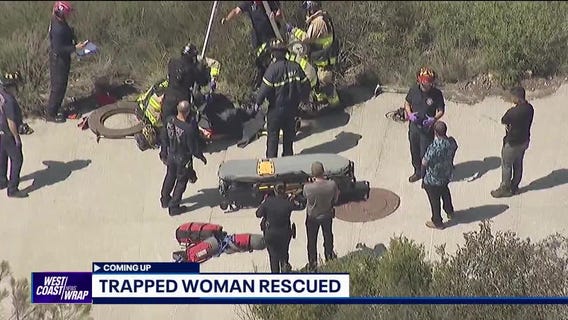 Woman rescued from storm drain | West Coast Wrap