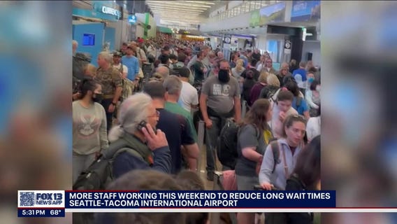 Seattle-Tacoma International Airport adds extra staff for weekend travel after lengthy TSA wait times