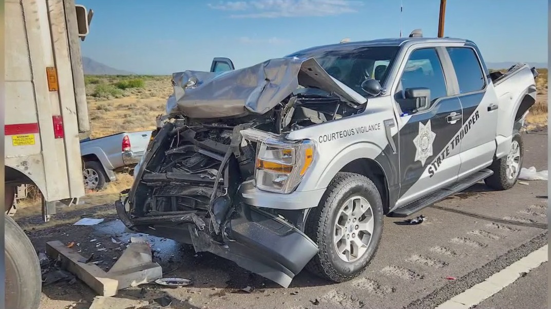 DPS truck hit by driver during traffic stop | FOX 10 Phoenix