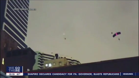 Parachutists jump from 48-story Center City condo