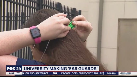 Stetson University making ear guards for face masks