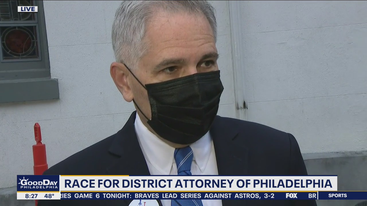 Incumbent Philadelphia District Attorney Larry Krasner addresses violence after voting