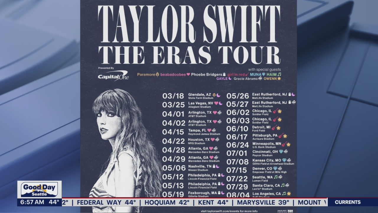 Taylor Swift 2023 'Eras Tour:' Pop star announces stadium tour with stop in Seattle