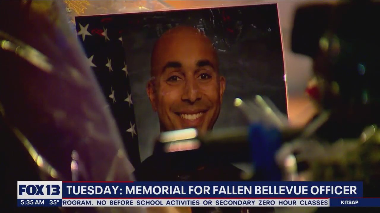 Memorial service set for Tuesday for fallen police officer in Bellevue