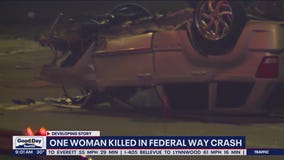 Police investigate deadly rollover crash in Federal Way, 1 recovering in the hospital
