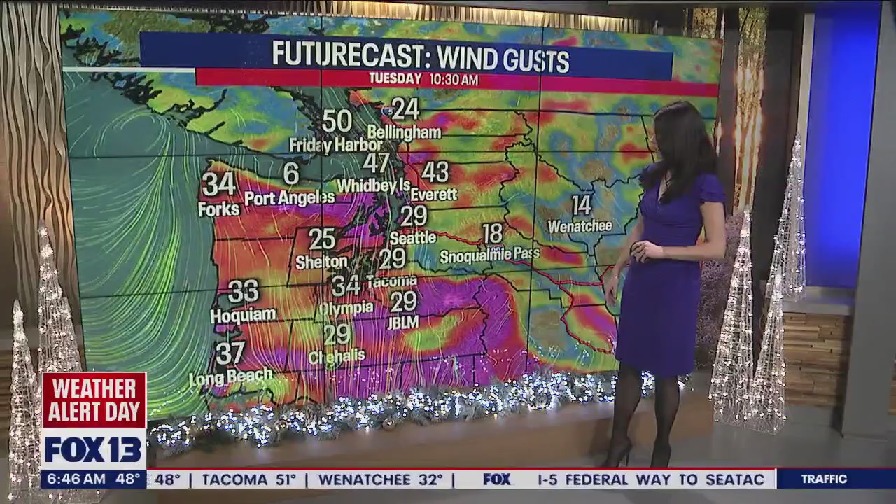 Heavy rain accumulation and gusty winds expected Tuesday