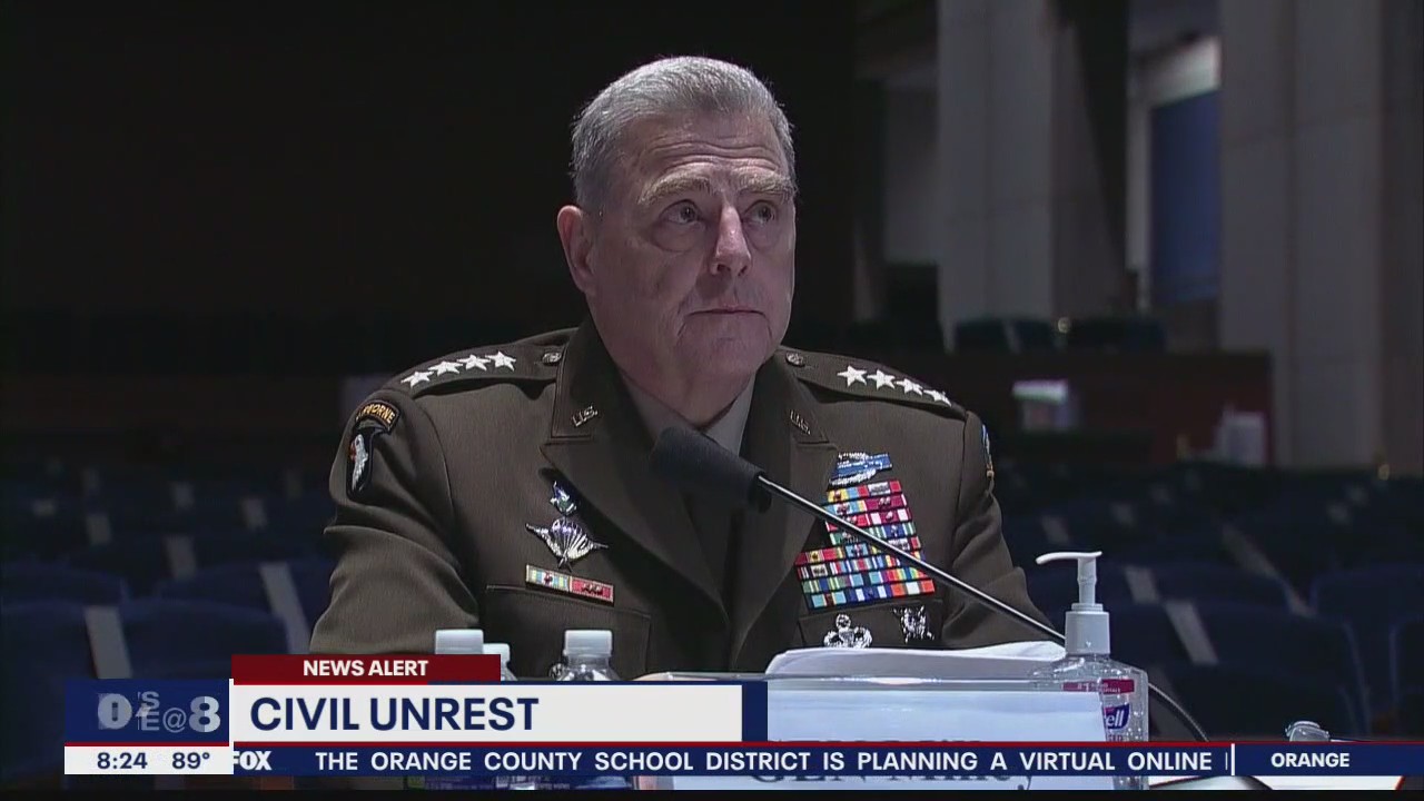 Pentagon officials questioned about civil unrest surrounding Floyd protests