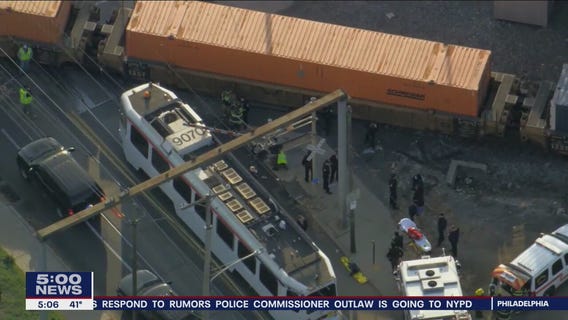 6 hurt in SEPTA trolley collision with freight train, officials say