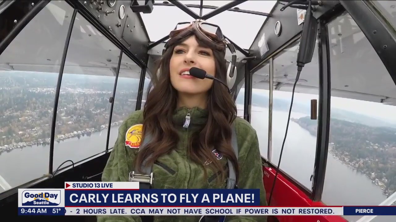 Studio 13 Live: Carly learns to fly a plane