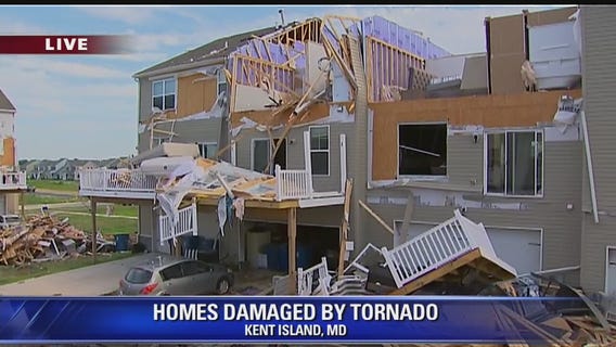 Tornado causes major storm damages at Maryland Eastern Shore