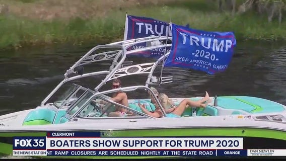 Boaters come out to show support for Trump 2020