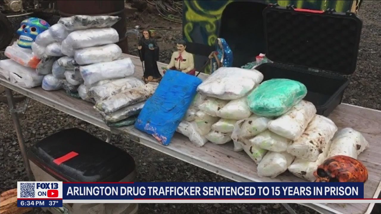 Arlington drug trafficker sentenced to 15 years in prison | FOX 13 Seattle