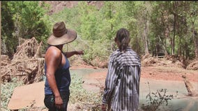 Arizona Gov. Katie Hobbs visits Havasupai flood site