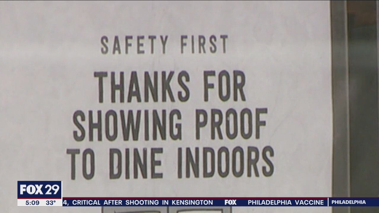 Philadelphia vaccine mandate: Proof of vaccination now required at indoor dining establishments