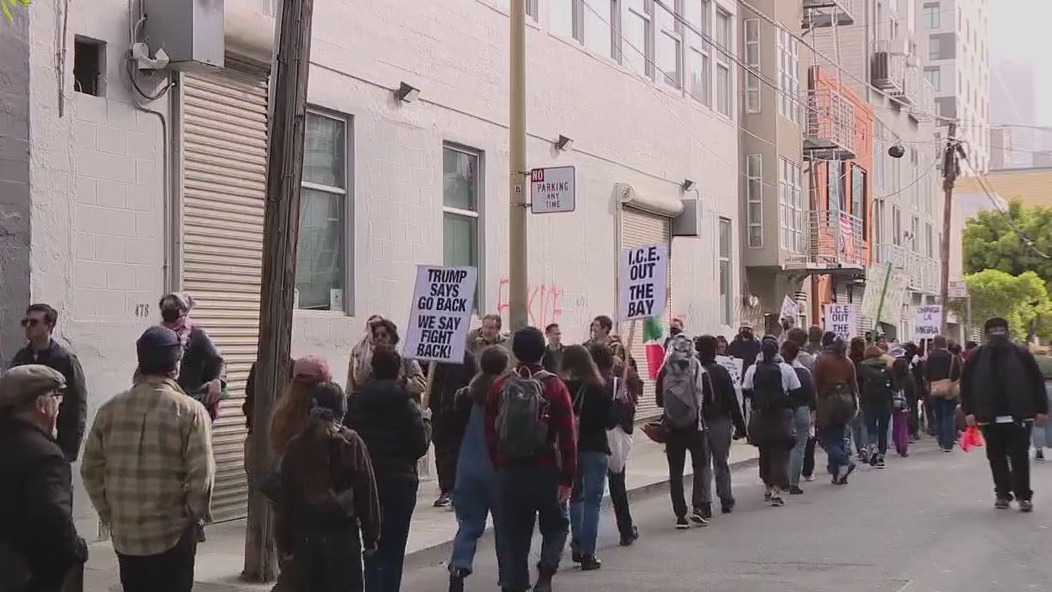 Protesters return to SF ICE office for 2nd day of protests