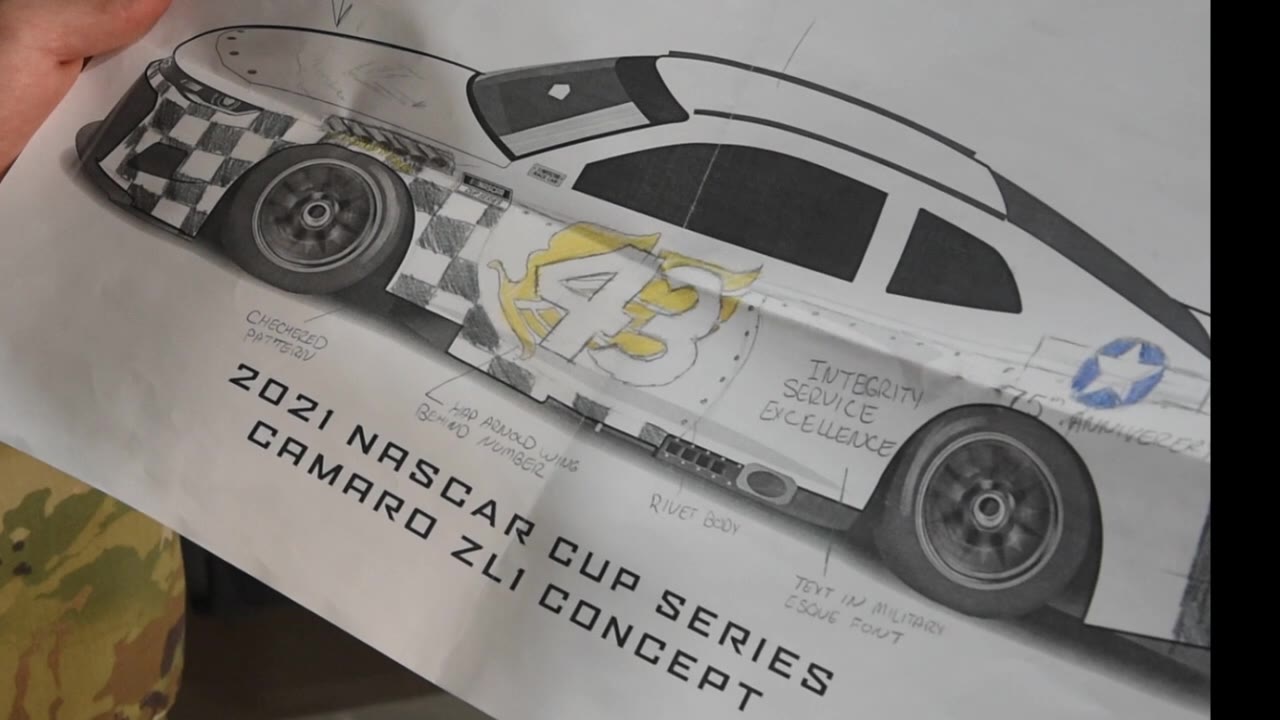 Vehicle maintainer competes to design an Air Force-themed paint scheme for Richard Petty