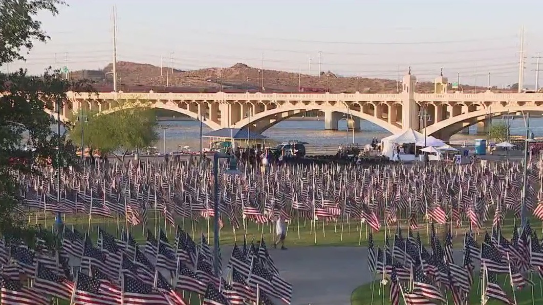 Tempe Beach Park hosts 9/11 memorial flag display