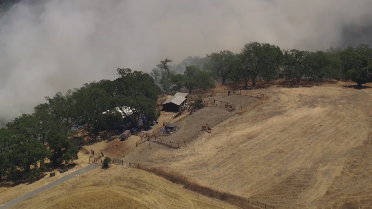 Vegetation fire near Mt. Diablo