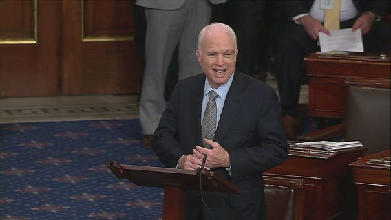 Sen. John McCain returns, cast vote as Senate moves ahead to debate repeal of Obamacare