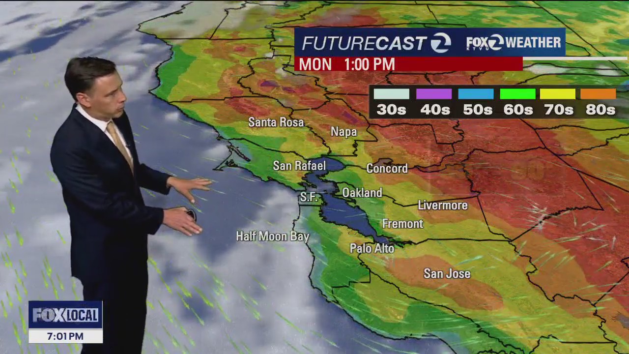 Warmer inland forecast