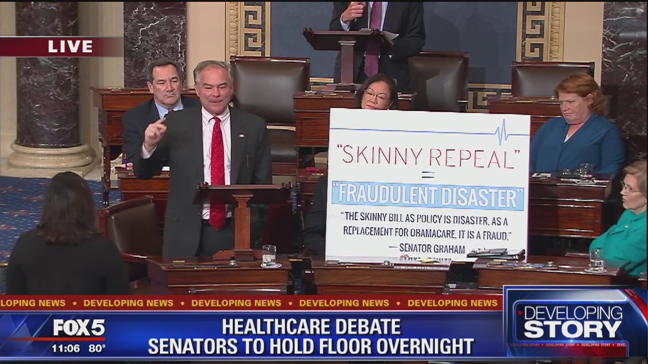 Senate debates health care 'skinny bill'