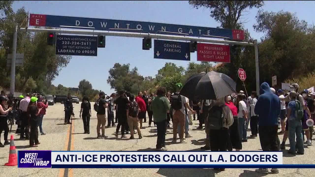 Anti-ICE protestors call-out Los Angeles Dodgers | West Coast Wrap