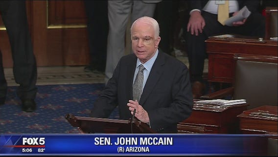 Sen. McCain returns to Senate to vote on health care