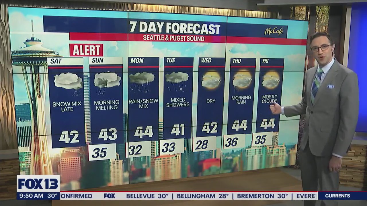 Widespread wet snow expected early Sunday morning