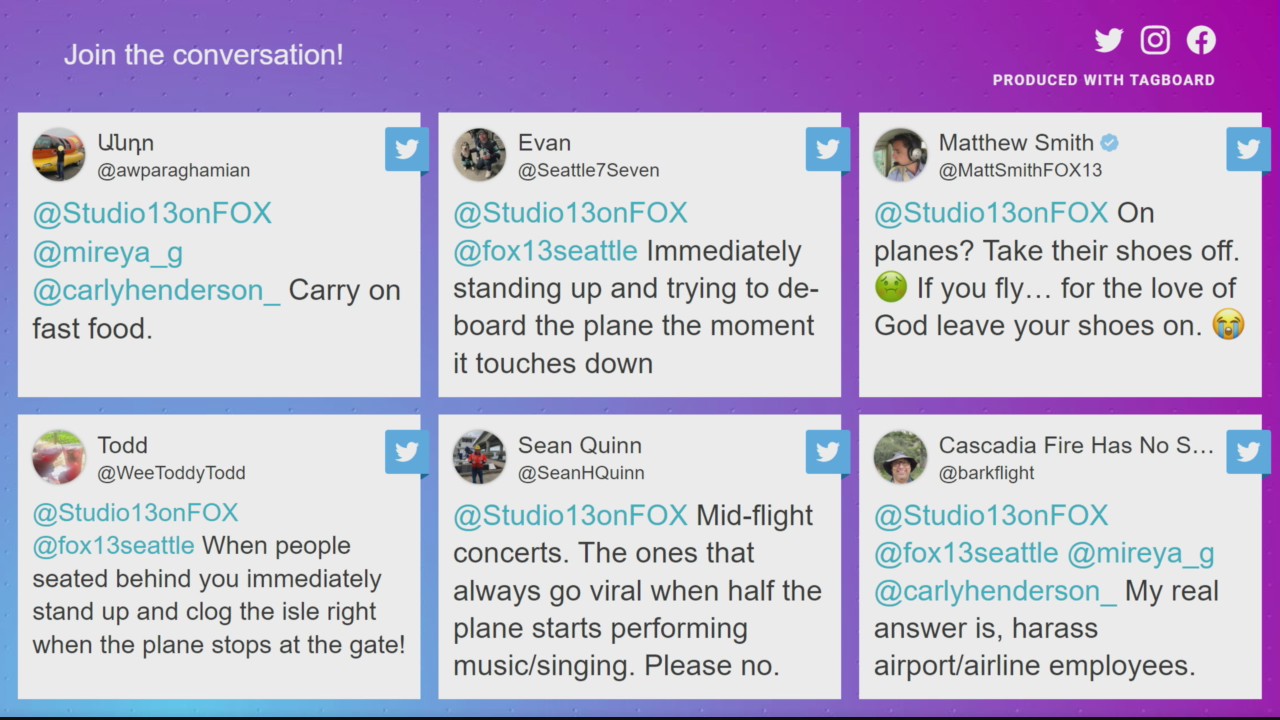SOUND OFF: Annoying things people do at the airport, on planes