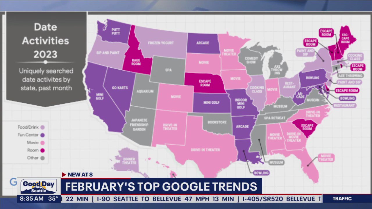 February's top google search trends
