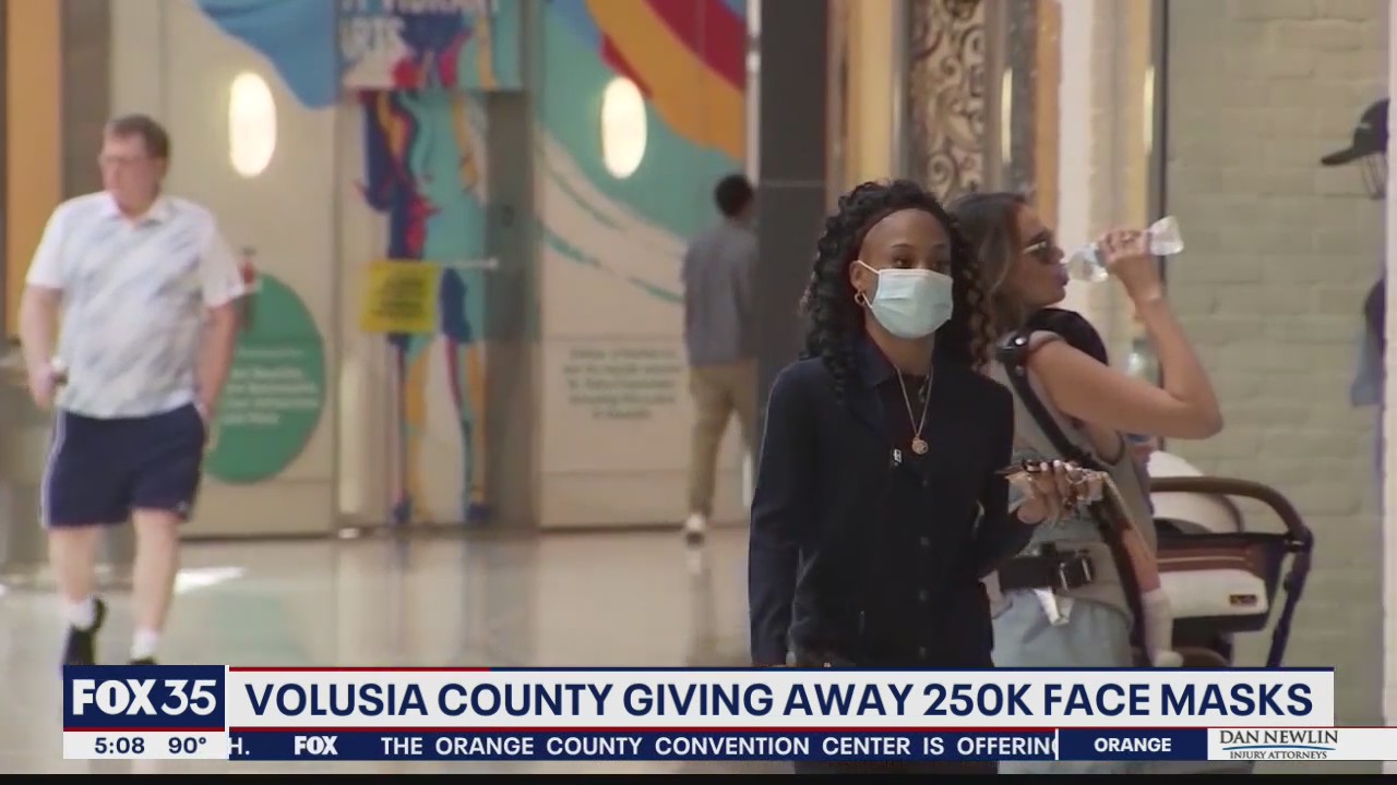 Volusia County giving away face masks.