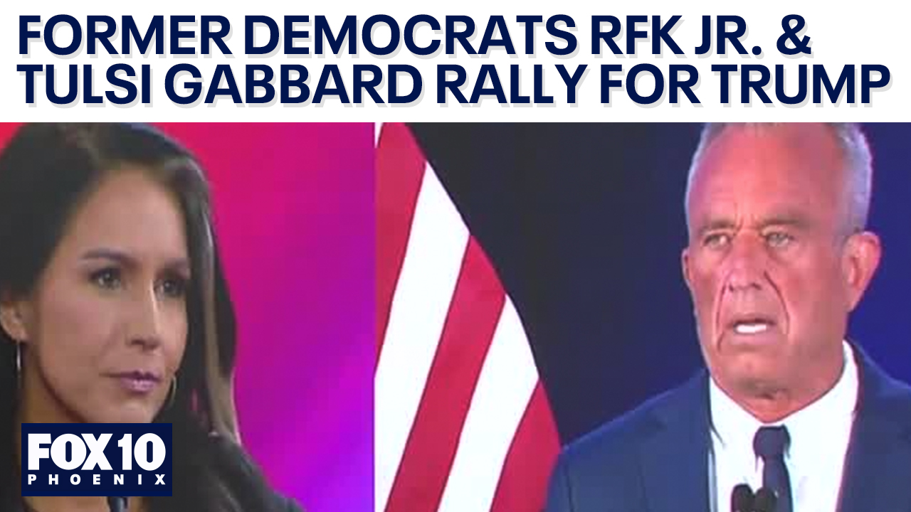 Former Dems RFK Jr. and Tulsi Gabbard rally for Trump | FOX 10 Phoenix