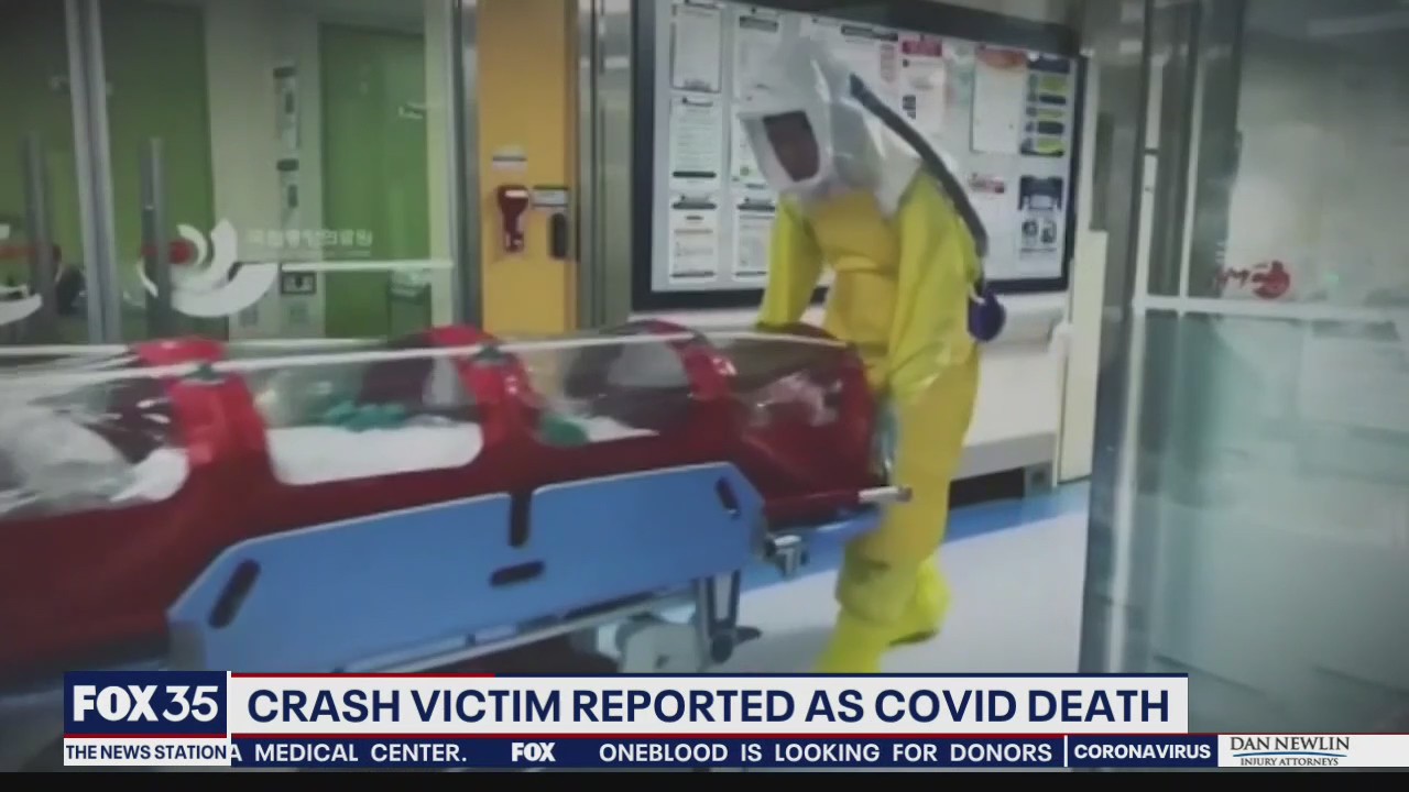 Crash victim reported as COVID-19 death