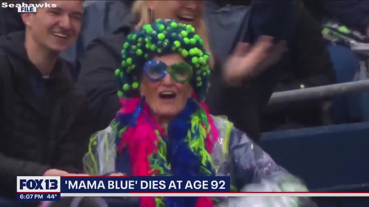 Beloved Seahawks fan 'Mama Blue' dies at age 92