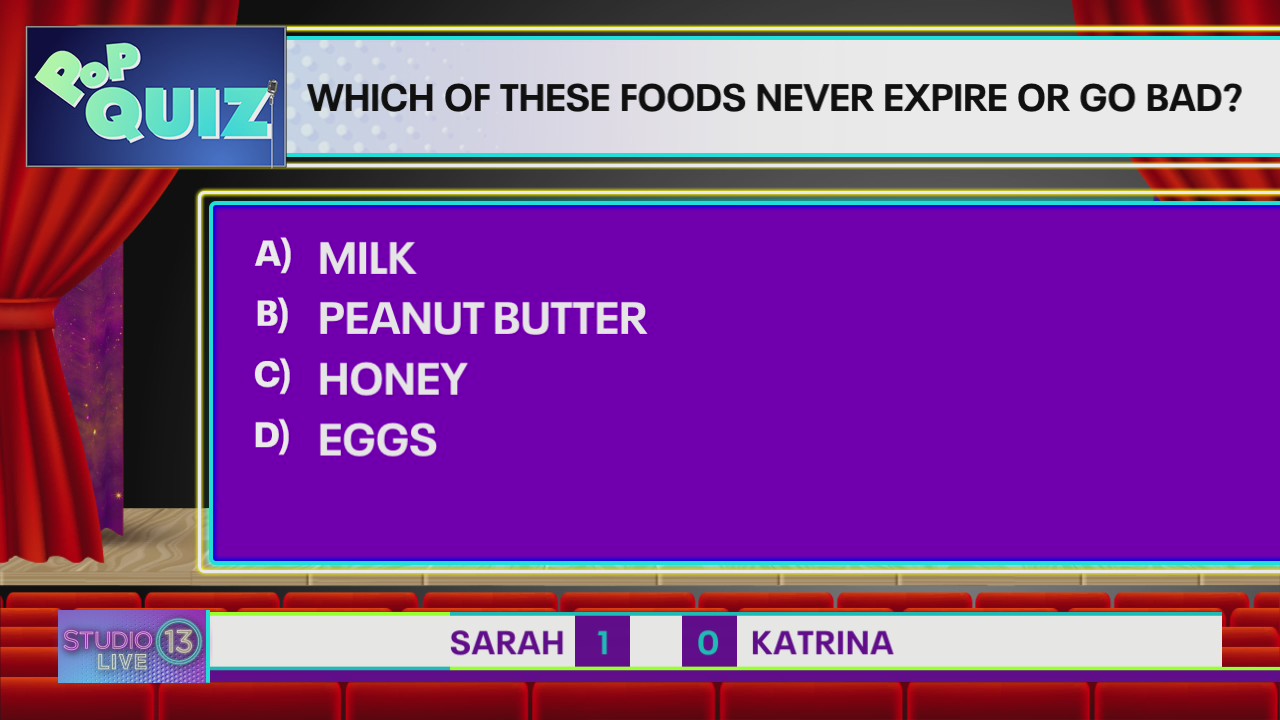 Pop Quiz: Which of these foods never expires or goes bad?
