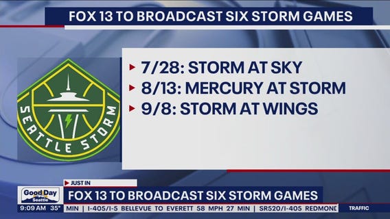 FOX 13 to broadcast 6 Seattle Storm games
