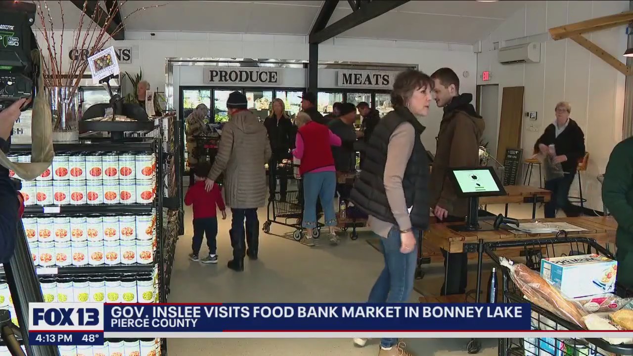Gov. Inslee visits Food Bank Market in Bonney Lake