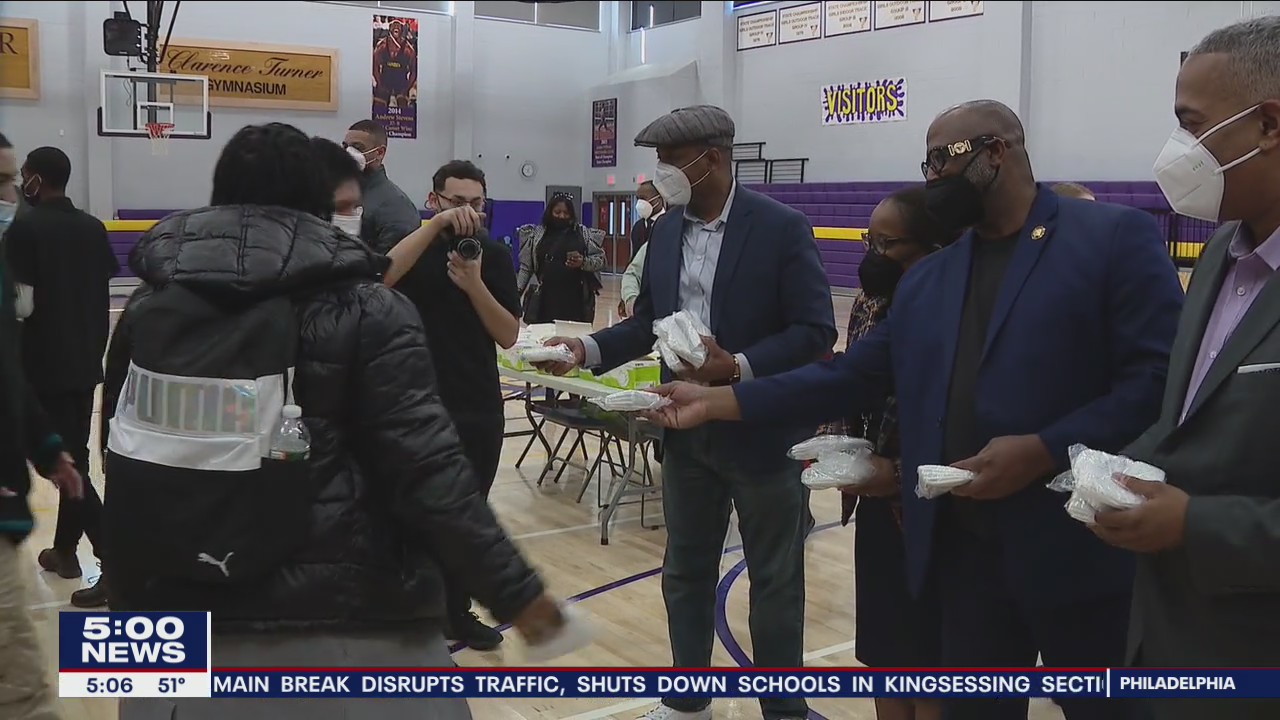 Camden officials distribute KN95 masks, as rollout of free masks nationwide begins