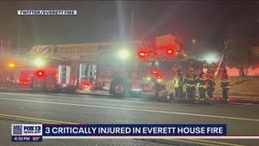 Three critically hurt in Everett house fire possibly caused by space heater