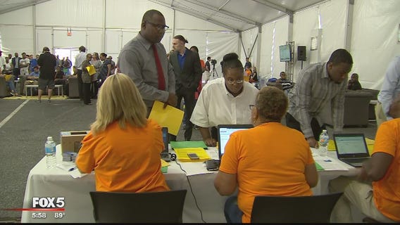 Hundreds show up for job fair at Amazon warehouse in Baltimore