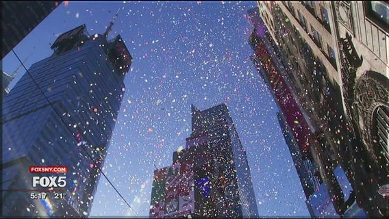 Times Square confetti test