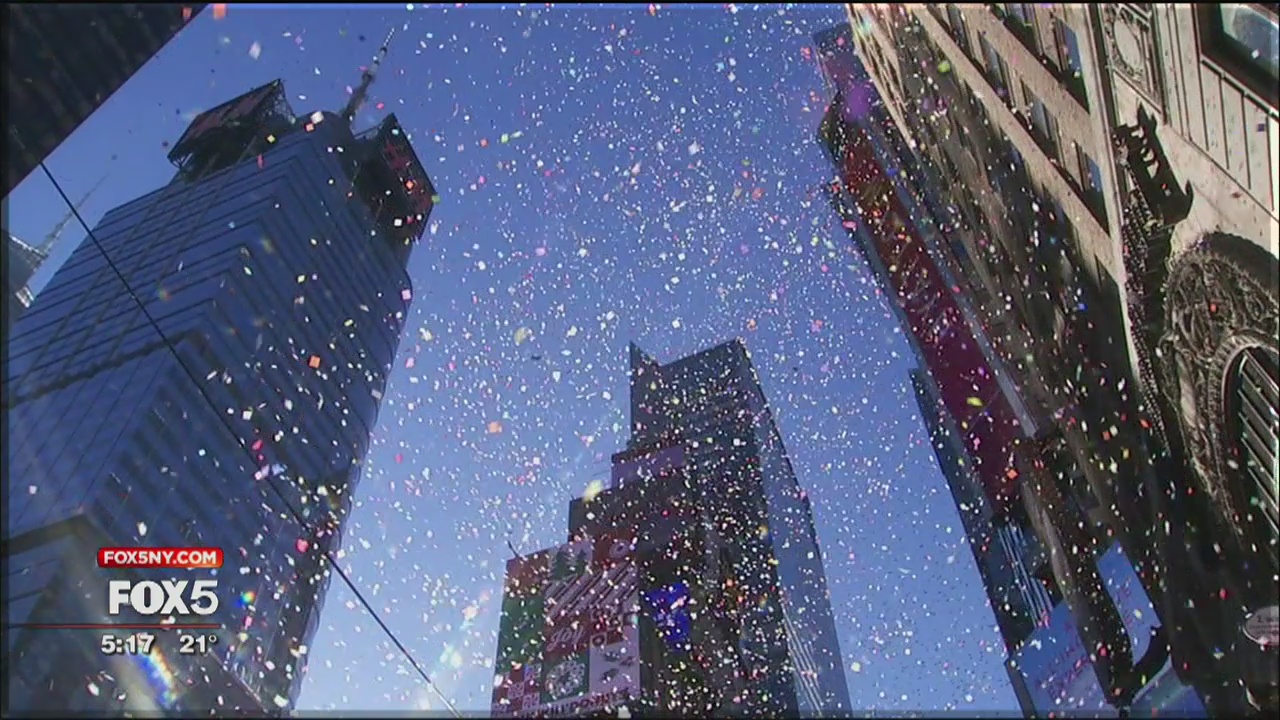 Times Square confetti test