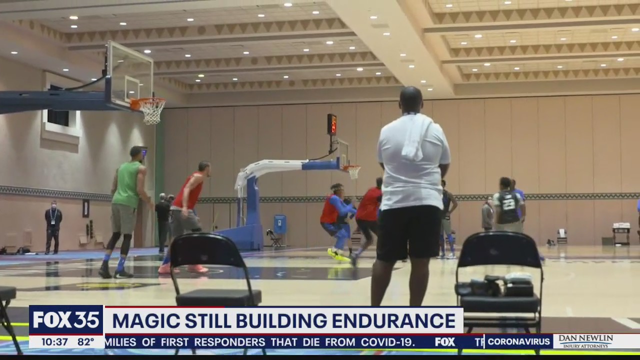 Orlando Magic hold practice ahead of scrimmage with L.A. Clippers