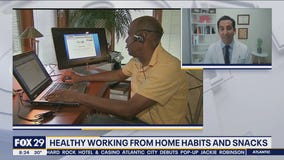 Healthy working from home habits and snacks