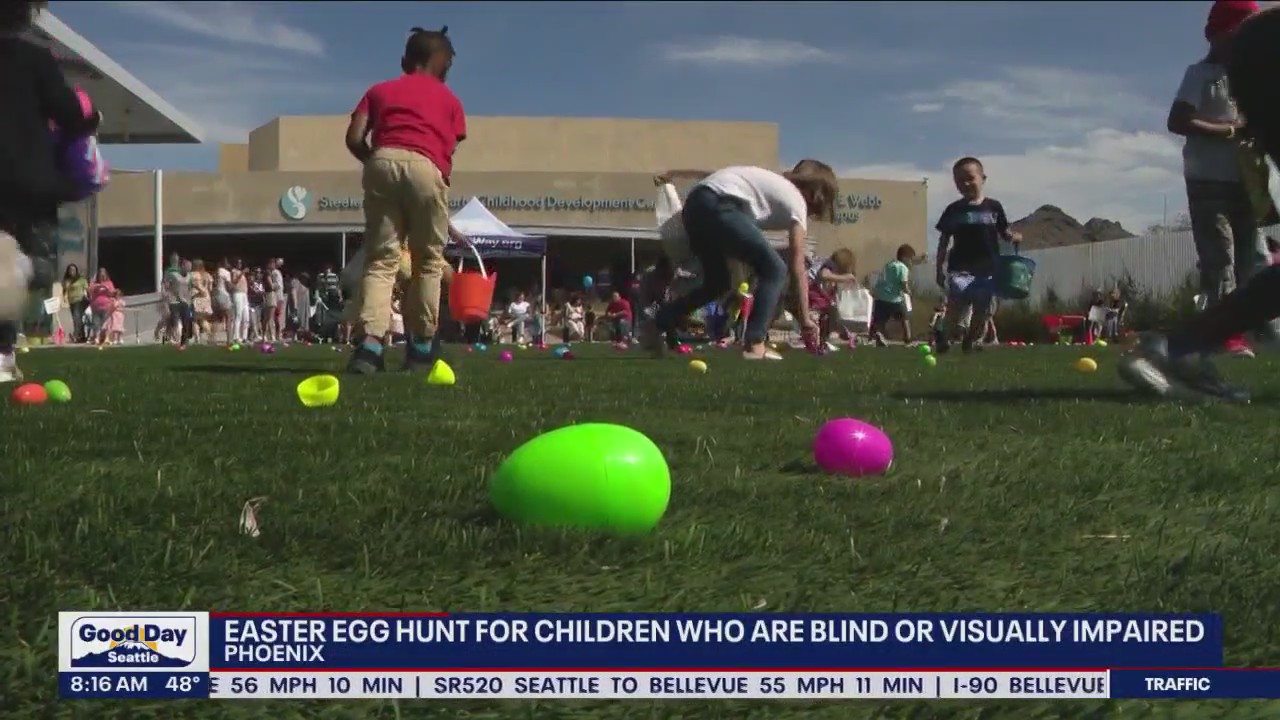 Beeping Easter eggs allow blind or visual impaired children to participate in Easter egg hunts