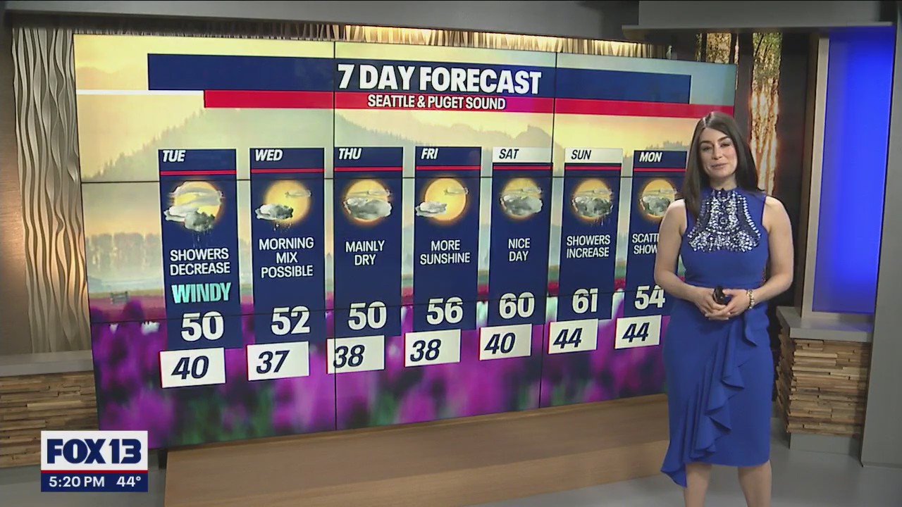 Scattered rain expected for the next few days | FOX 13 Seattle