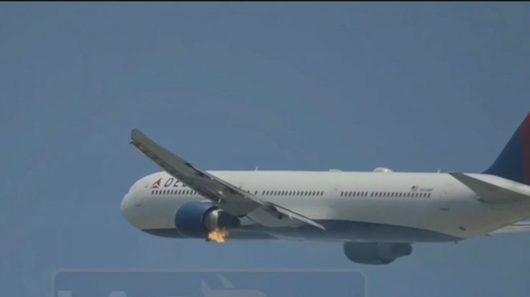 FAA investigating after Delta flight engine catches fire