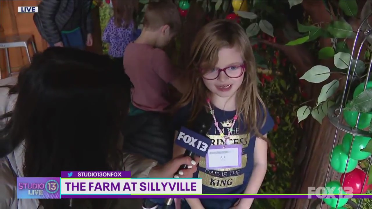 Checking out the farm at the Washington State Spring Fair's Sillyville
