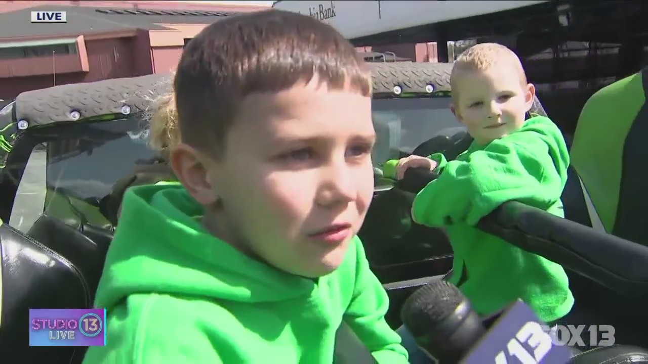 Riding a monster truck at the Washington State Spring Fair!